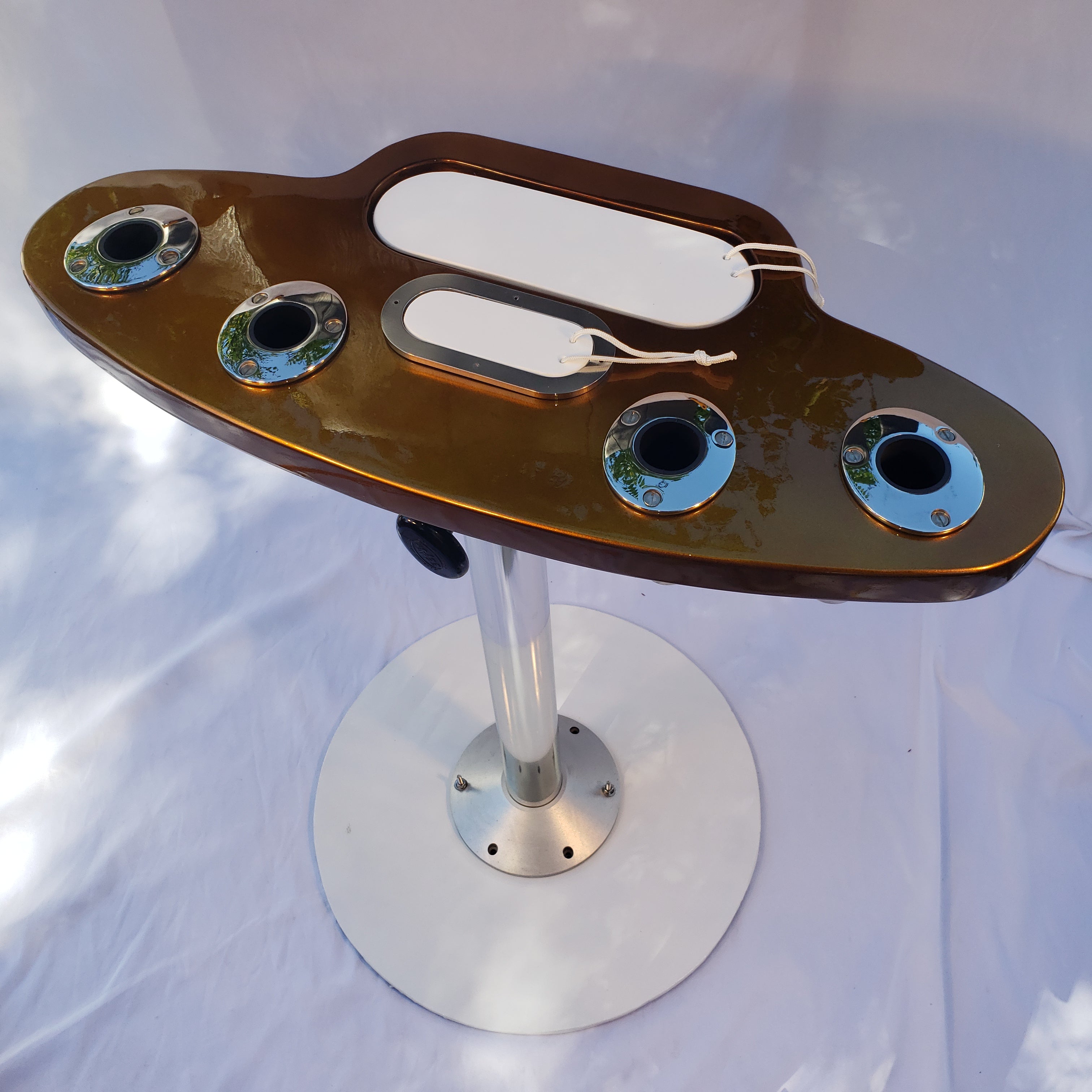 Custom Rocket launcher Rod Holder Root Beer Candy Yellowfin.