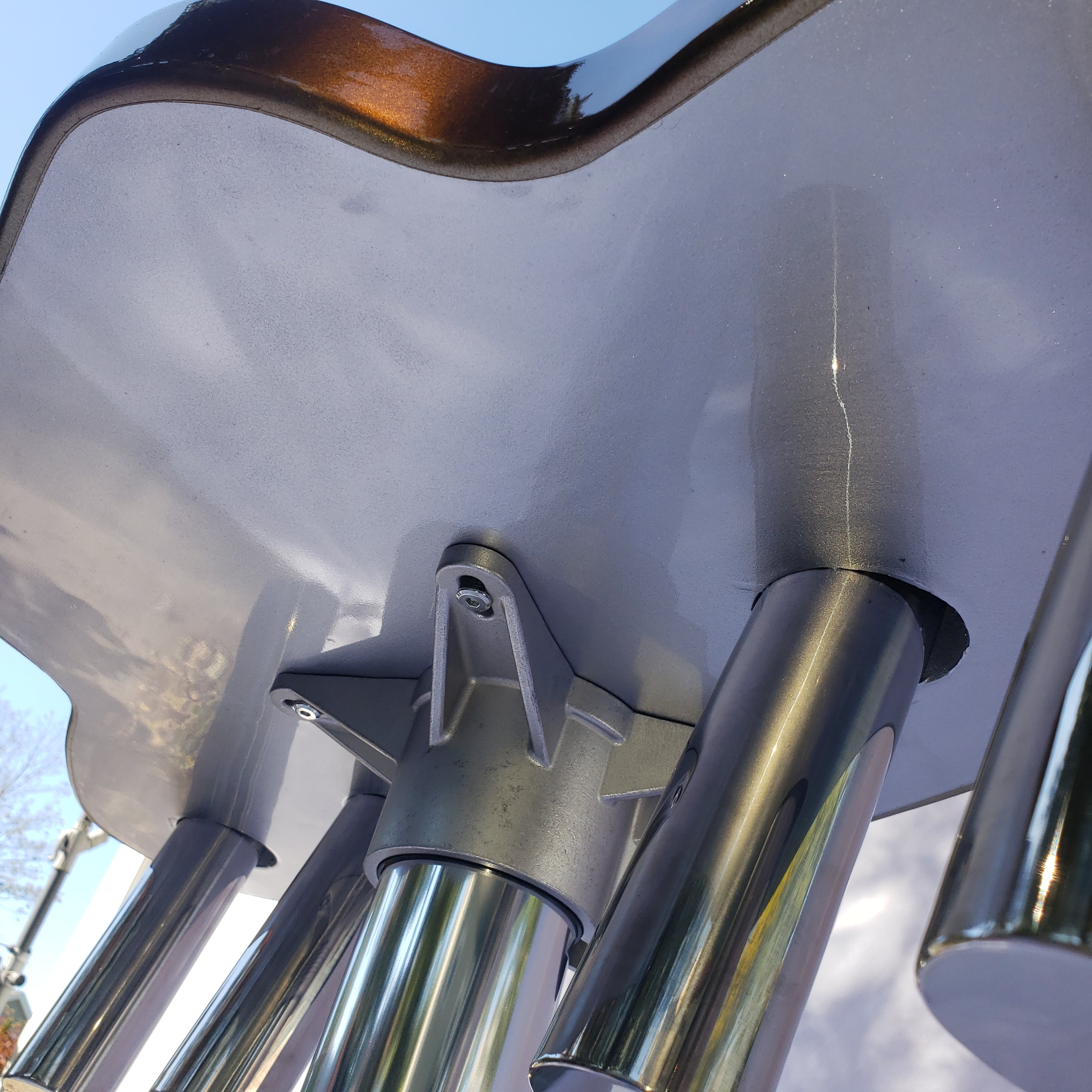 Custom Rocket launcher Rod Holder Root Beer Candy Yellowfin.