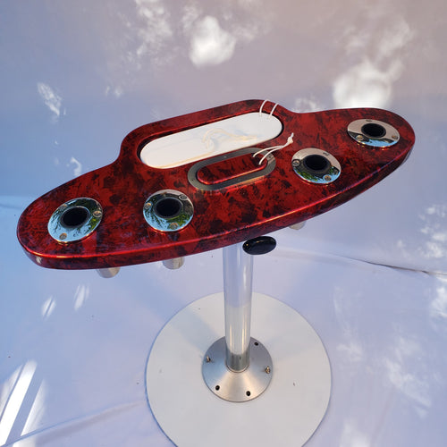 Custom Marine Rocket Launcher Rod Holder — Marble Candy Apple Red + Blue Fin Tuna Diorama! Board #3