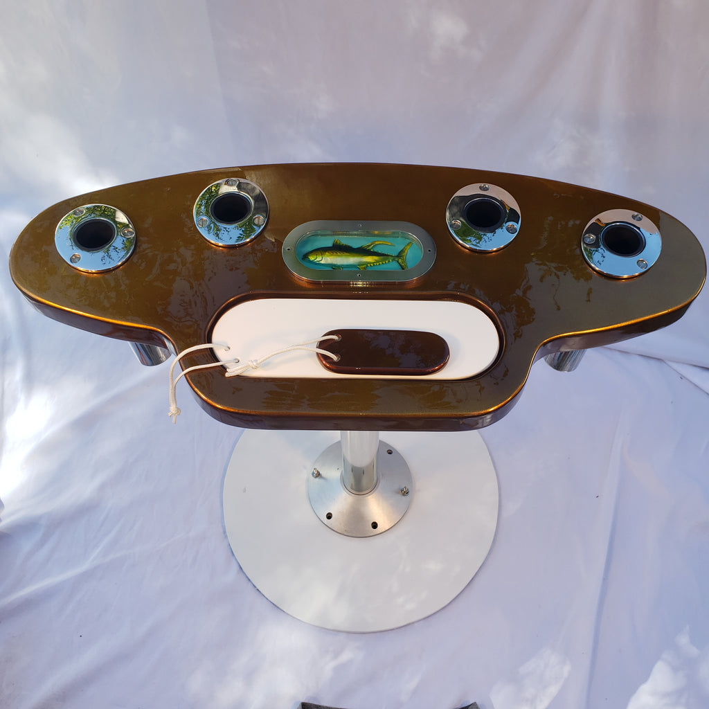 Custom Rocket launcher Rod Holder Root Beer Candy Yellowfin.