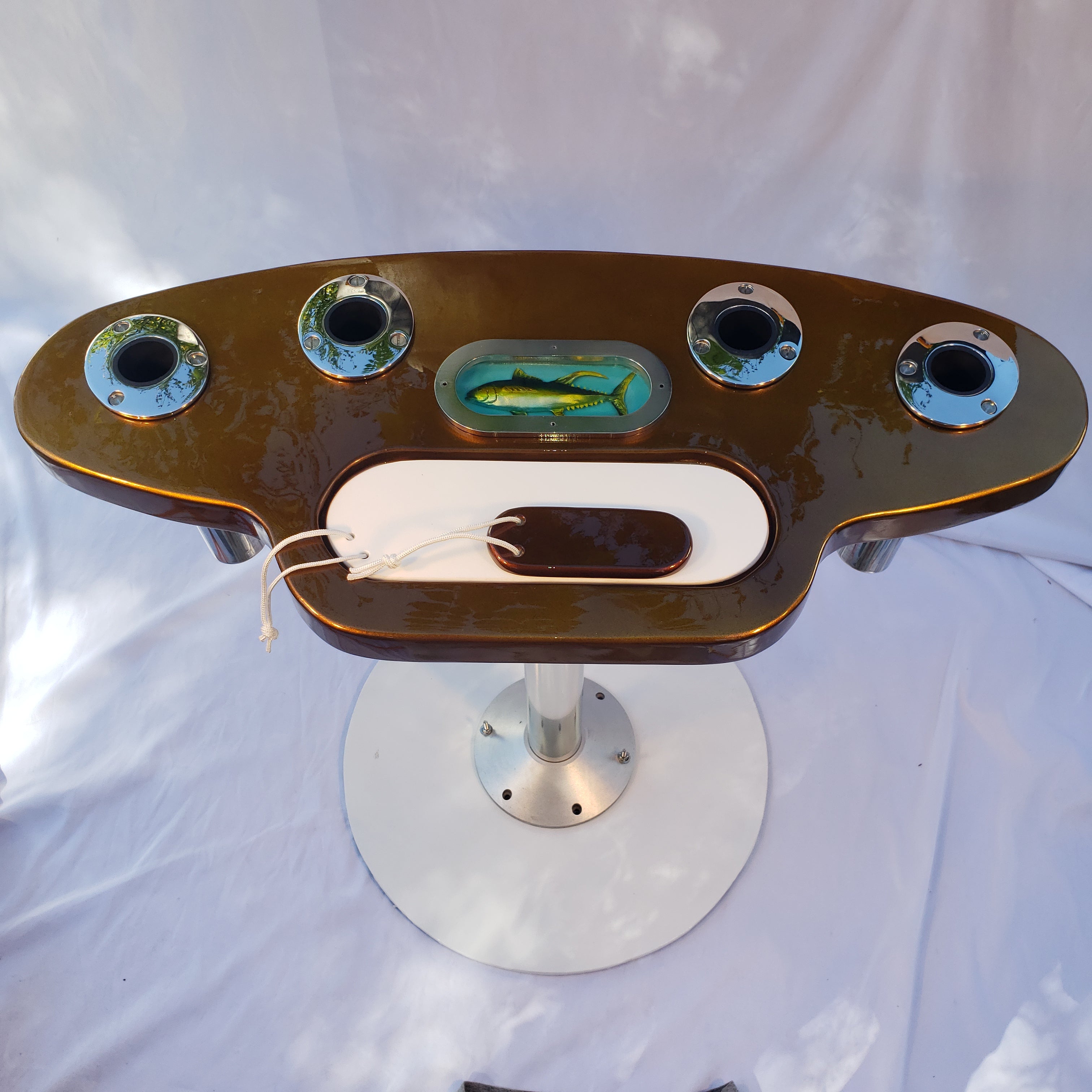 Custom Rocket launcher Rod Holder Root Beer Candy Yellowfin.